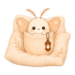 Pocket Moth sleep mascot